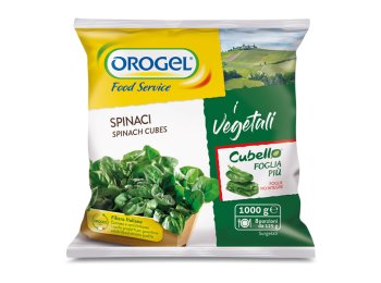Spinaci cubo foglia più orogel