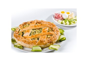 Torta salata zucchine e prosciutto cotta