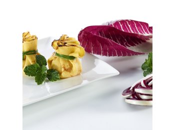 Cestini di crespelle al radicchio