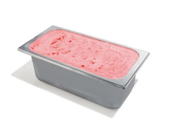 Gelato fragola in vaschetta