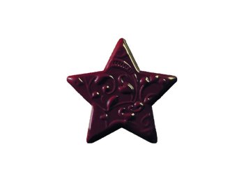 Stelle choc fondente decoro a rilievo