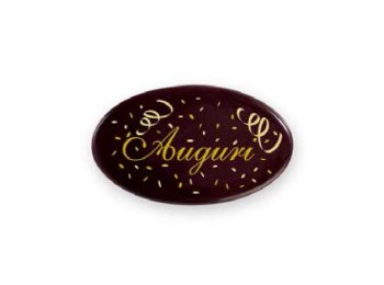 Placchette choc auguri ovali 6.2x3.7