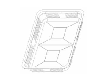 Vaschetta plastica saldab. gastro 26x19