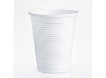 Bicchiere plastica bianco 200 ml