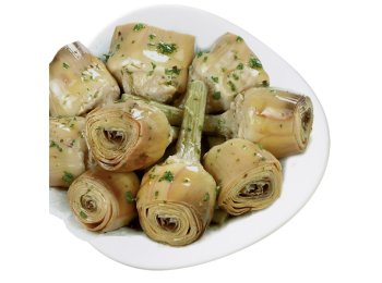 Carciofi alla romana con gambo novella