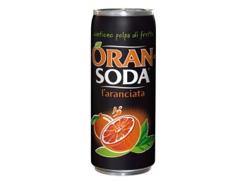 Oransoda in lattina 330 ml