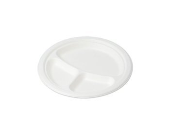 Piatto tris cellulosa bianco