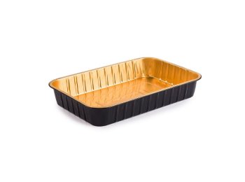 Vaschetta allum. 6porz laccato nero/oro