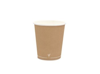 Bicchiere cartoncino avana 250 ml