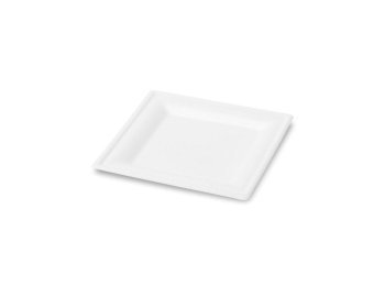 Piatto quadrato 20x20 cellulosa bianco