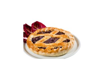 Torta salata radicchio ricotta e speck